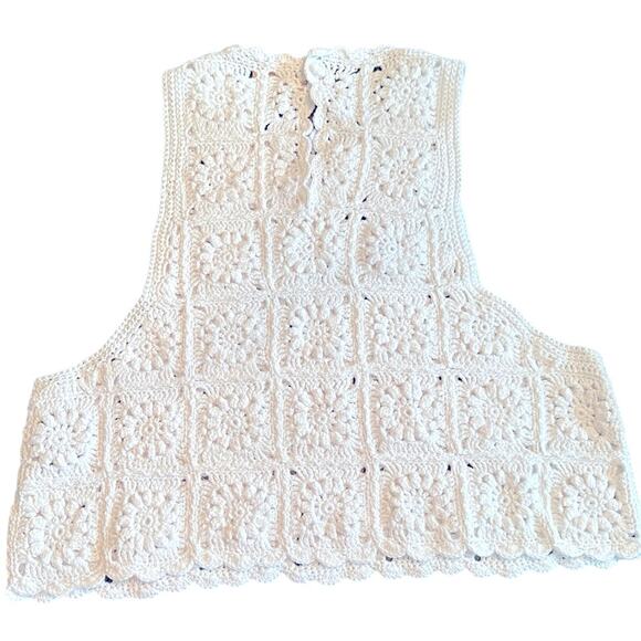 Show Me Your Mumu Laguna Crochet Crop Top NWOT 128.00 Sold Out Size Small - Picture 5 of 11
